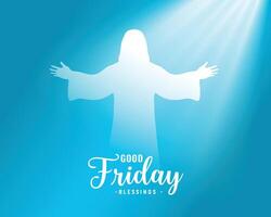 good friday religious event background with light effect vector
