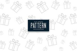 minimal giftbox pattern bakcogrind for birthdays and parties vector