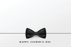 simple happy father's day banner with realistic bow vector