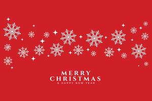 merry christmas winter season background with snowflake design vector