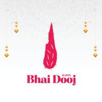 eye catching bhai dooj pooja background for brother sister connection vector