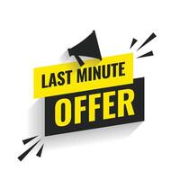 last minute offer background with megaphone design vector