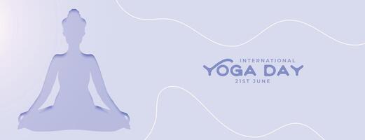 paper cut style international yoga day poster for healthy mind vector