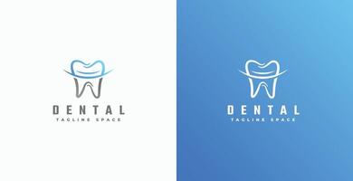 dental cuidado diente logo para desalineado tratamiento vector