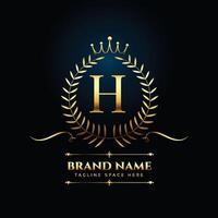 stylish and elegant letter H logo background for corporate brands vector