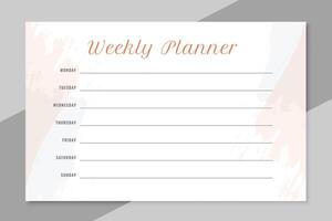 modern weekly reminder timetable template design vector