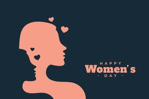 international womens day flat card design vector