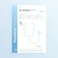 professional rx prescription pad mockup for business promotion vector