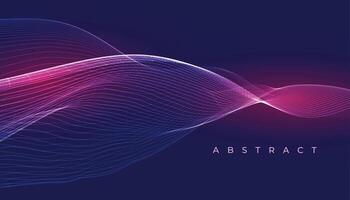 glowing technology lines in blue red colors vector