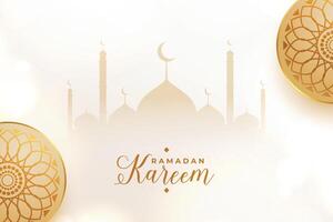 cultural ramadan kareem islamic festival greeting design vector