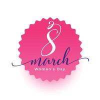 8th march womens day event sticker background design vector