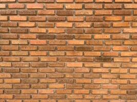 red brick wall background with grey cement texture. photo