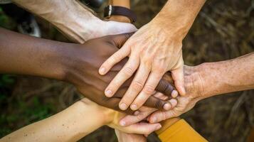 ai generado diversidad, igualdad, y inclusión foto