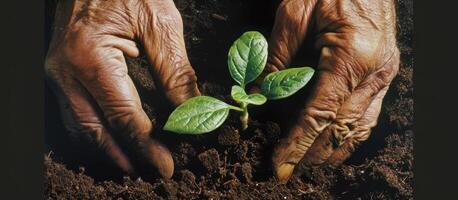 ai generado planta plántulas en naturaleza planta un árbol verde Fresco natural antecedentes. generativo ai foto