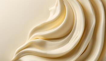 AI generated creamy white cream texture background photo