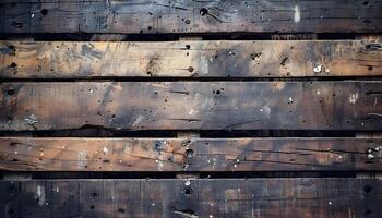 AI generated old wooden pallets background texture photo