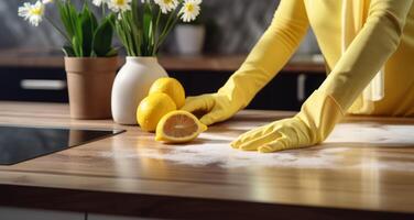 AI generated the professional cleaning of kitchens photo