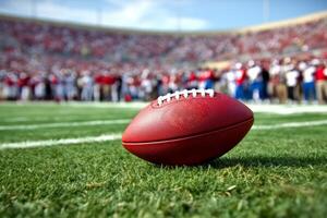 AI generated football on field in day of rematch photo