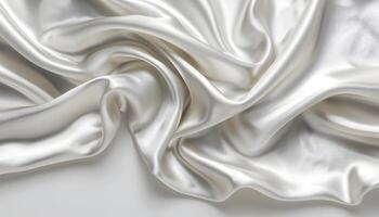 AI generated silk fabric background with folds and folds photo