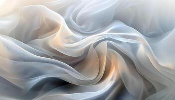 AI generated abstract background of white fabric with a soft light photo