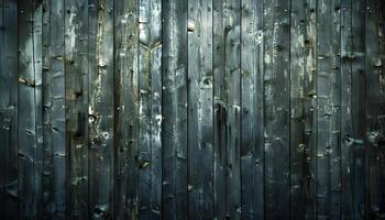 AI generated a close up of a wooden wall with many nails photo