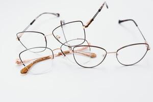 Glasses isolated on white backgound photo