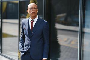 Confident african american businessman outdoor photo