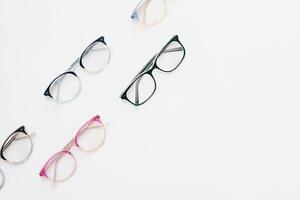 niño el plastico marco para lentes. burlarse de arriba para el diseño de óptica Tienda y comercio, ojo clínica. lentes para leyendo y distancia, corrección de vista. hermosa los anteojos borde. foto