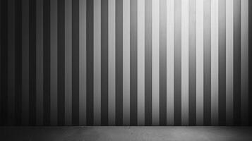 AI generated Empty Room With Striped Wall and Floor photo