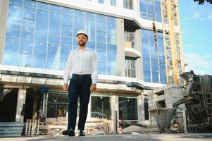 Portrait of an handsome young architect photo