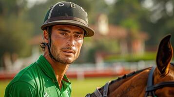 AI generated Man Wearing Helmet and Holding Baseball Bat photo