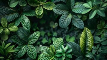 AI generated Close Up of Green Plant With Leaves photo