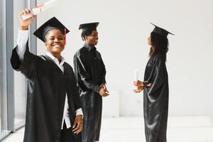 portrait of Beautiful African-American graduate photo