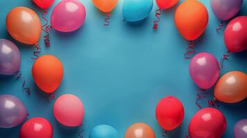 AI generated Group of Balloons Floating in the Air photo