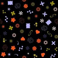 Futuristic Seamless Pattern. Y2k Background vector