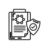 Secure Project icon in vector. Logotype vector