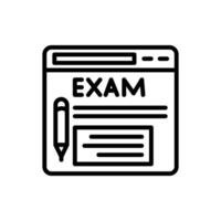 Exam  icon in vector. Logotype vector