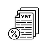 VAT  icon in vector. Logotype vector