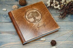 Premium Photo book Family, Great Size, Wooden Cover, Solid Pages, Quality Printing.