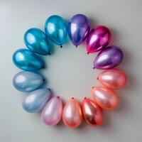 AI generated Balloons Arranged in a Circle photo