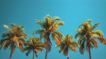 AI generated Palm Trees Against Blue Sky photo