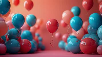 AI generated A Bunch of Balloons Floating in the Air photo