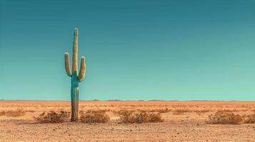 AI generated Large Cactus Standing in Desert photo