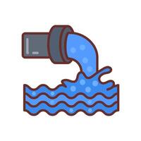 Sewage Overflows icon in vector. Logotype vector