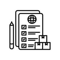 Packing List  icon in vector. Logotype vector