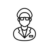 Microbiologist icon in vector. Logotype vector