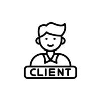 Client icon in vector. Logotype vector