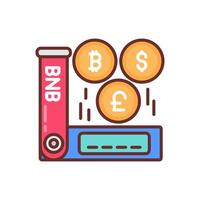 nano cripto billetera icono en vector. logotipo vector