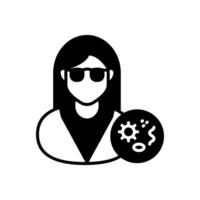 Parasitologist icon in vector. Logotype vector
