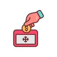 Christmas Donation Diet  icon in vector. Logotype vector